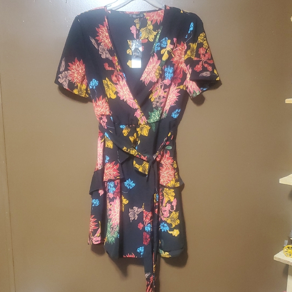 Floral Dress - Black Multicolor Size 1x